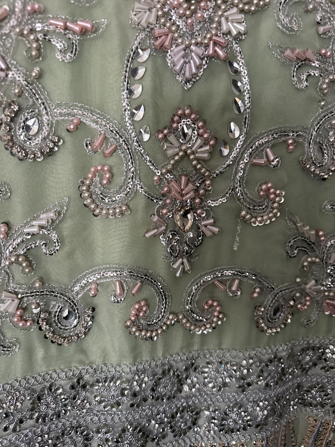 Embroidered Dress - Light Green - photo 2