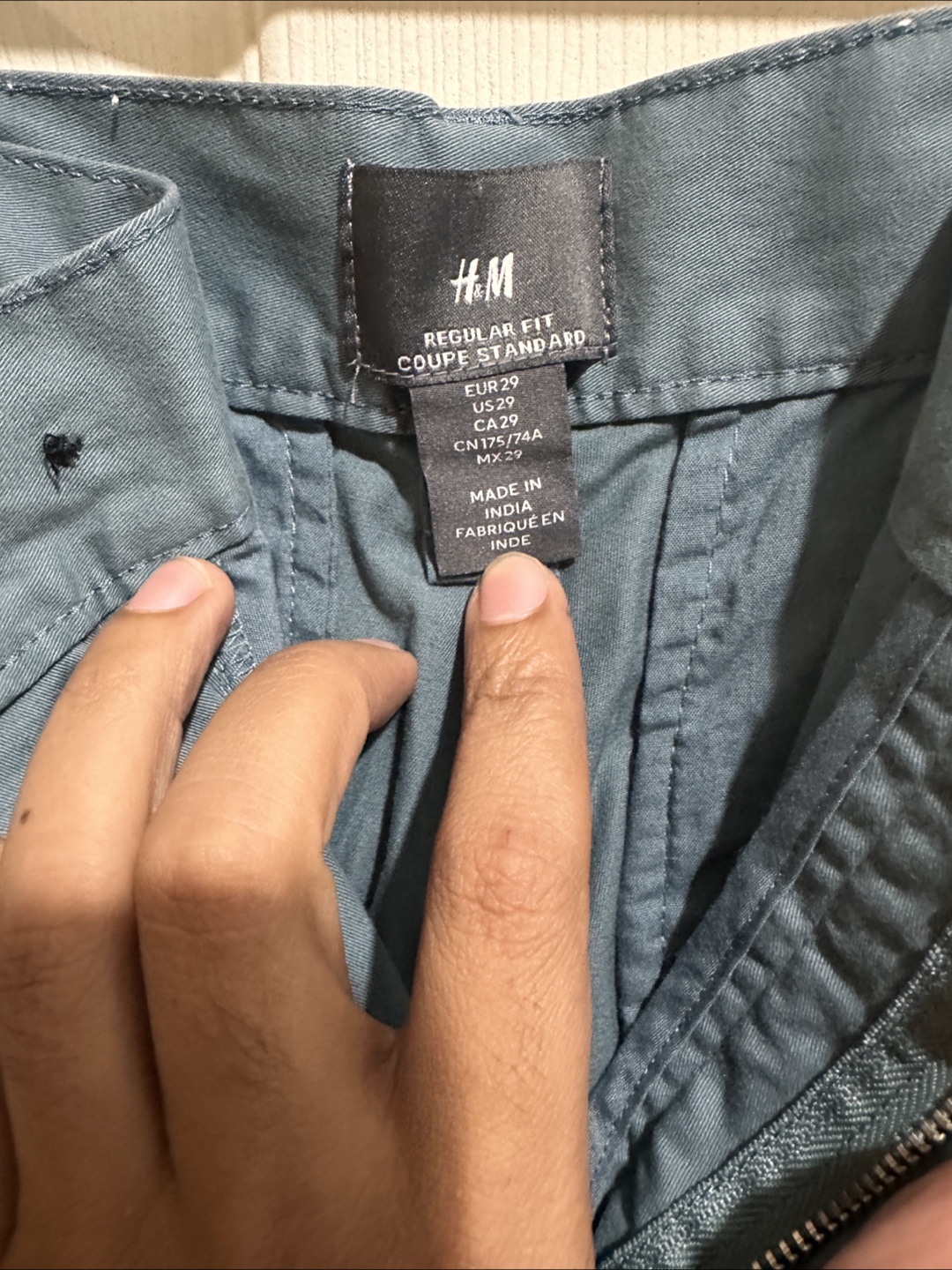 H&M Regular Fit Shorts - Grey, Size 29 - photo 5