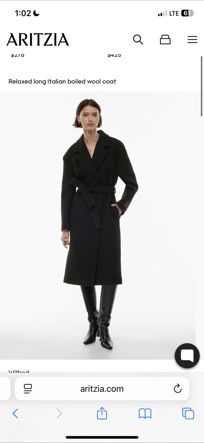 Aritzia Wilfred Wool Coat