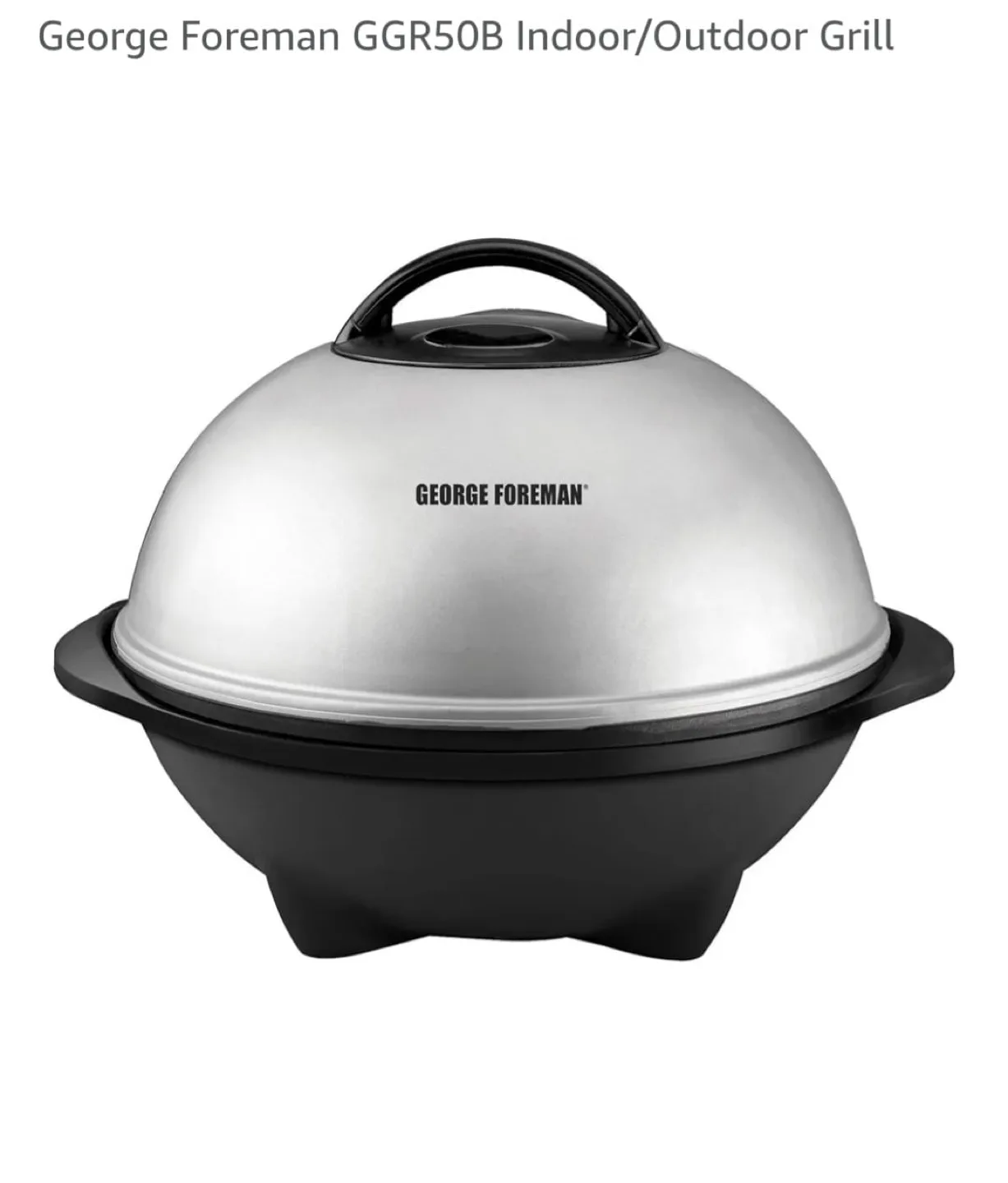 George Foreman GGR50B Indoor/Outdoor Grill electric image indicator(2)