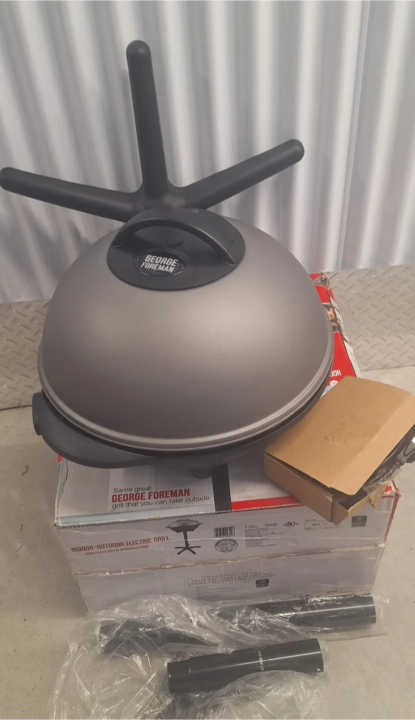 George Foreman GGR50B Indoor/Outdoor Grill electric image indicator(6)