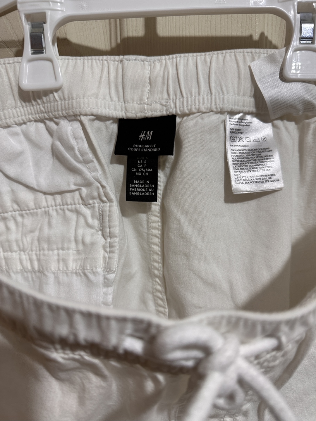 H&M Regular Fit White Shorts Size S - photo 3