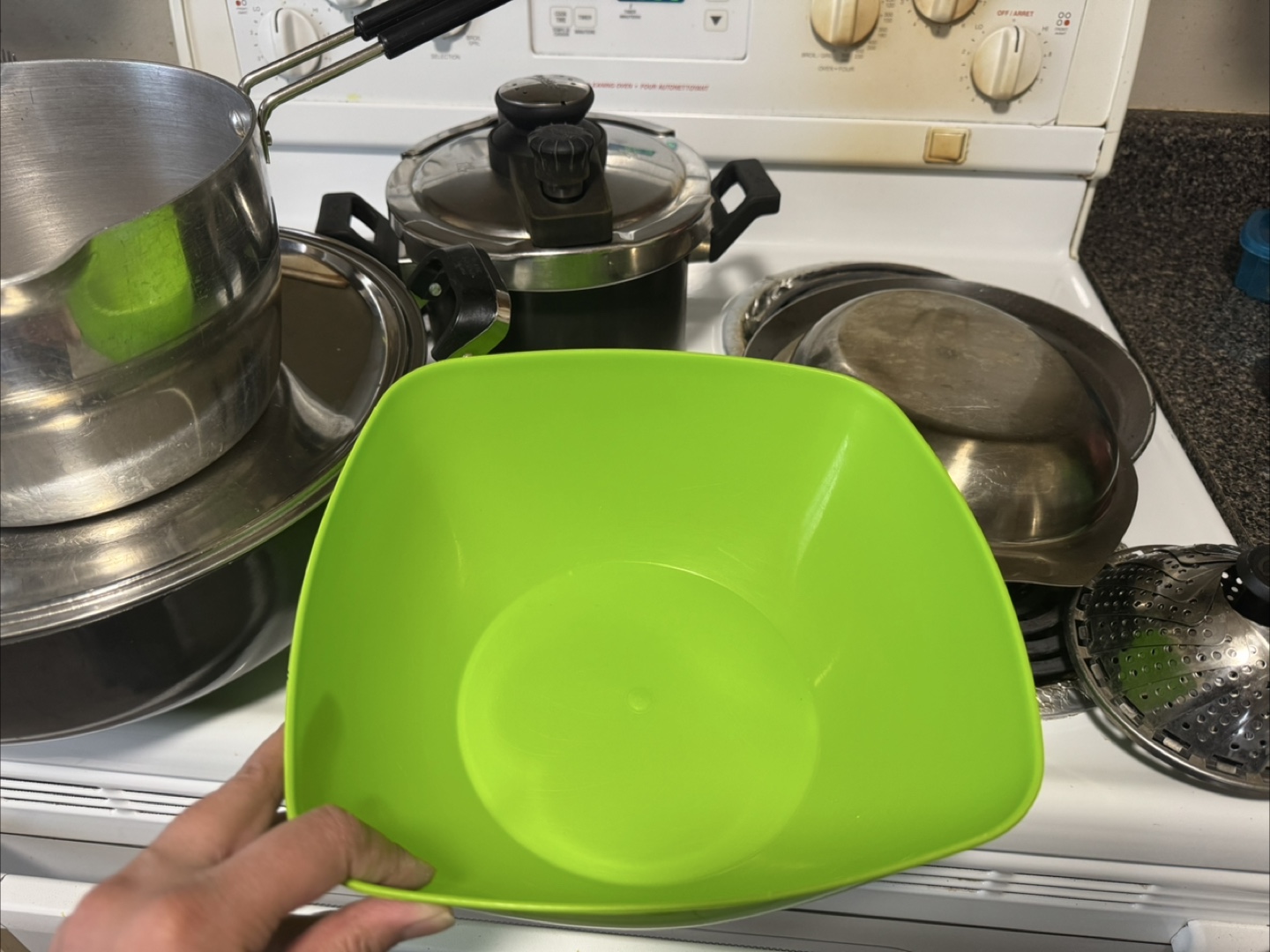 Mix kitchen utensils bowls, containers, pressure cooker, pan - photo 3