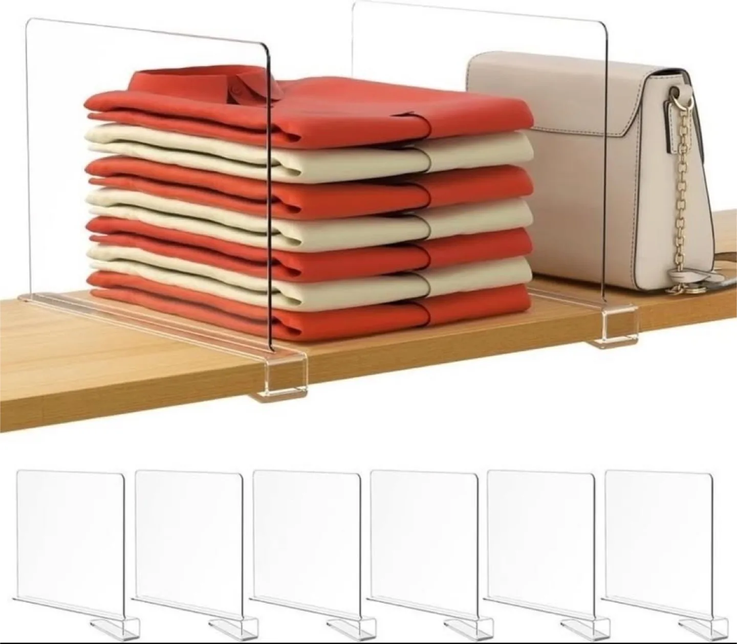Acrylic Shelf Dividers - Set of 6 thumbnail
