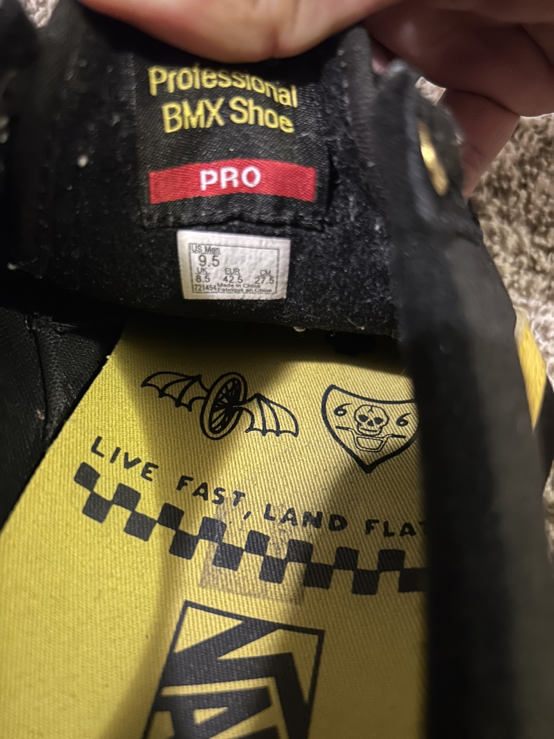 Vans Old Skool Pro BMX Shoes - Black/Yellow, US 9.5 - photo 4