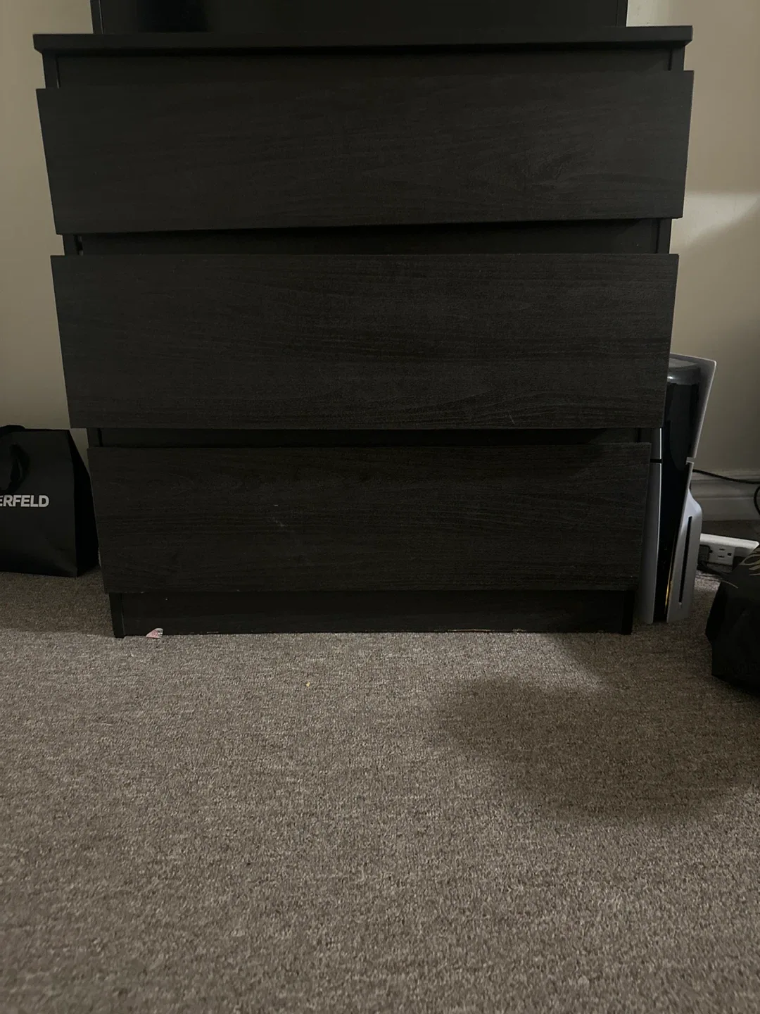 Dark Brown Wood Dresser thumbnail