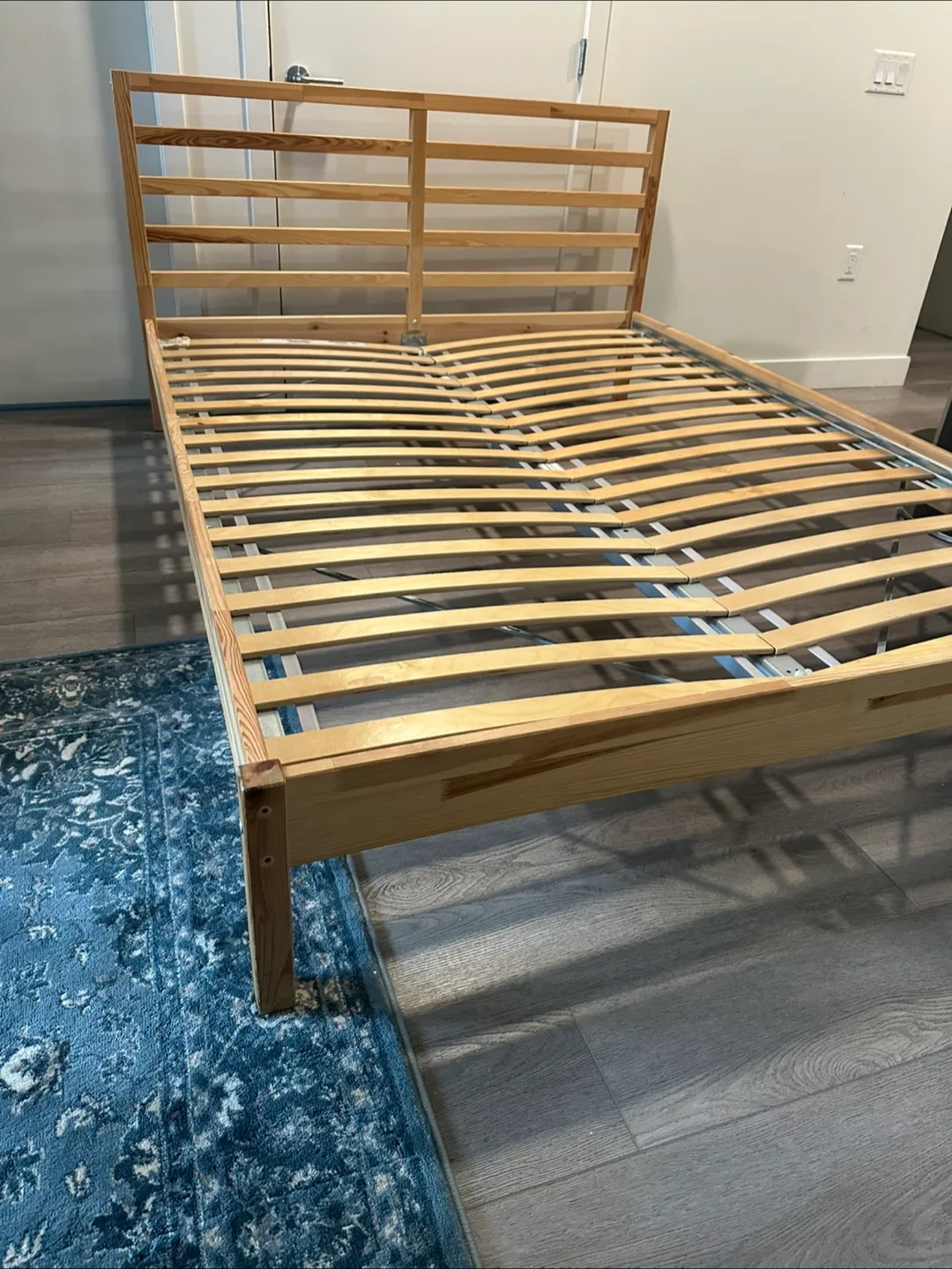 Ikea pine wood Double-Full bed frame *Free delivery thumbnail