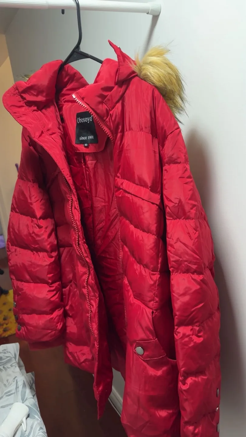 Obosoyo Red Puffer Jacket - Size XL image indicator(2)