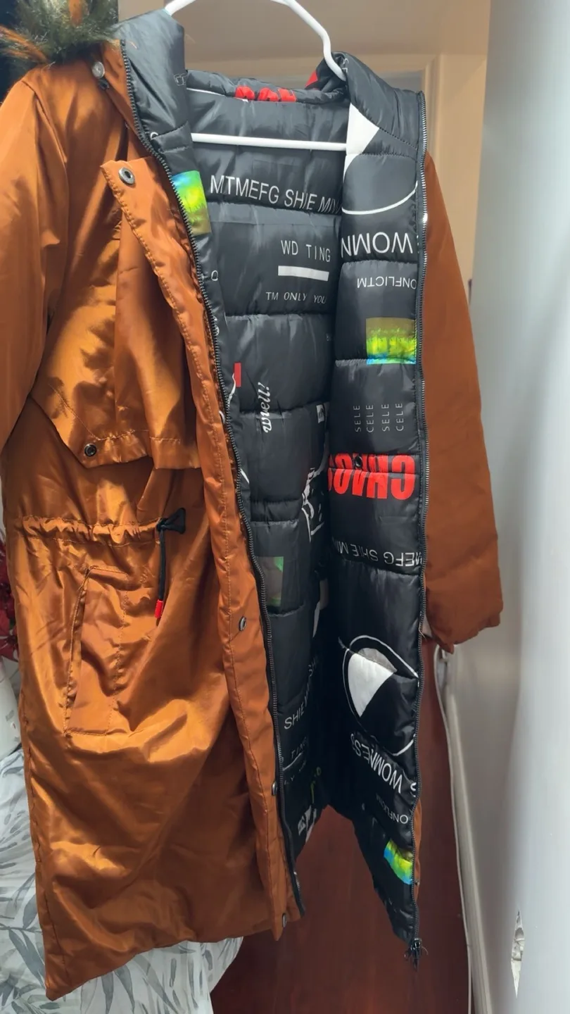 Brown Winter Parka with Fur Hood image indicator(2)