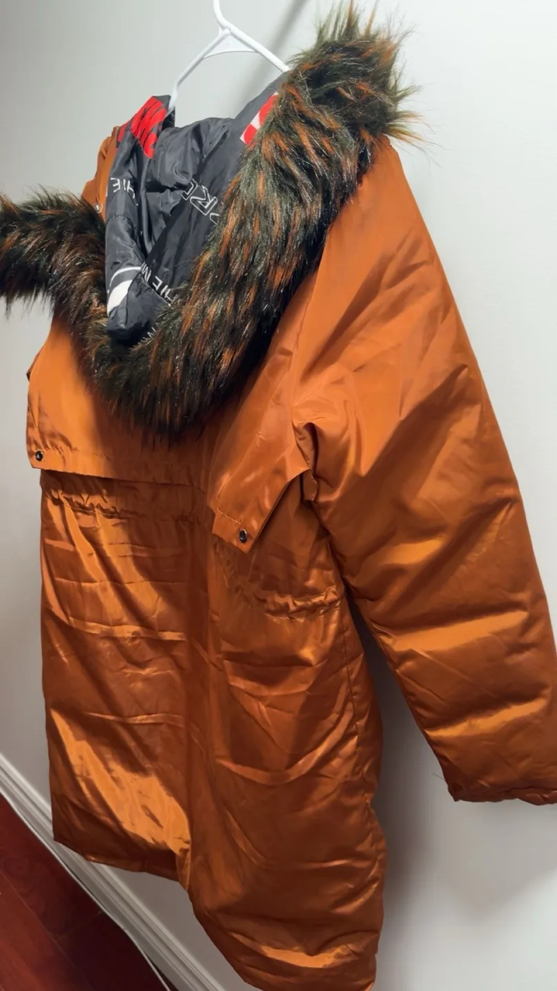 Brown Winter Parka with Fur Hood image indicator(3)