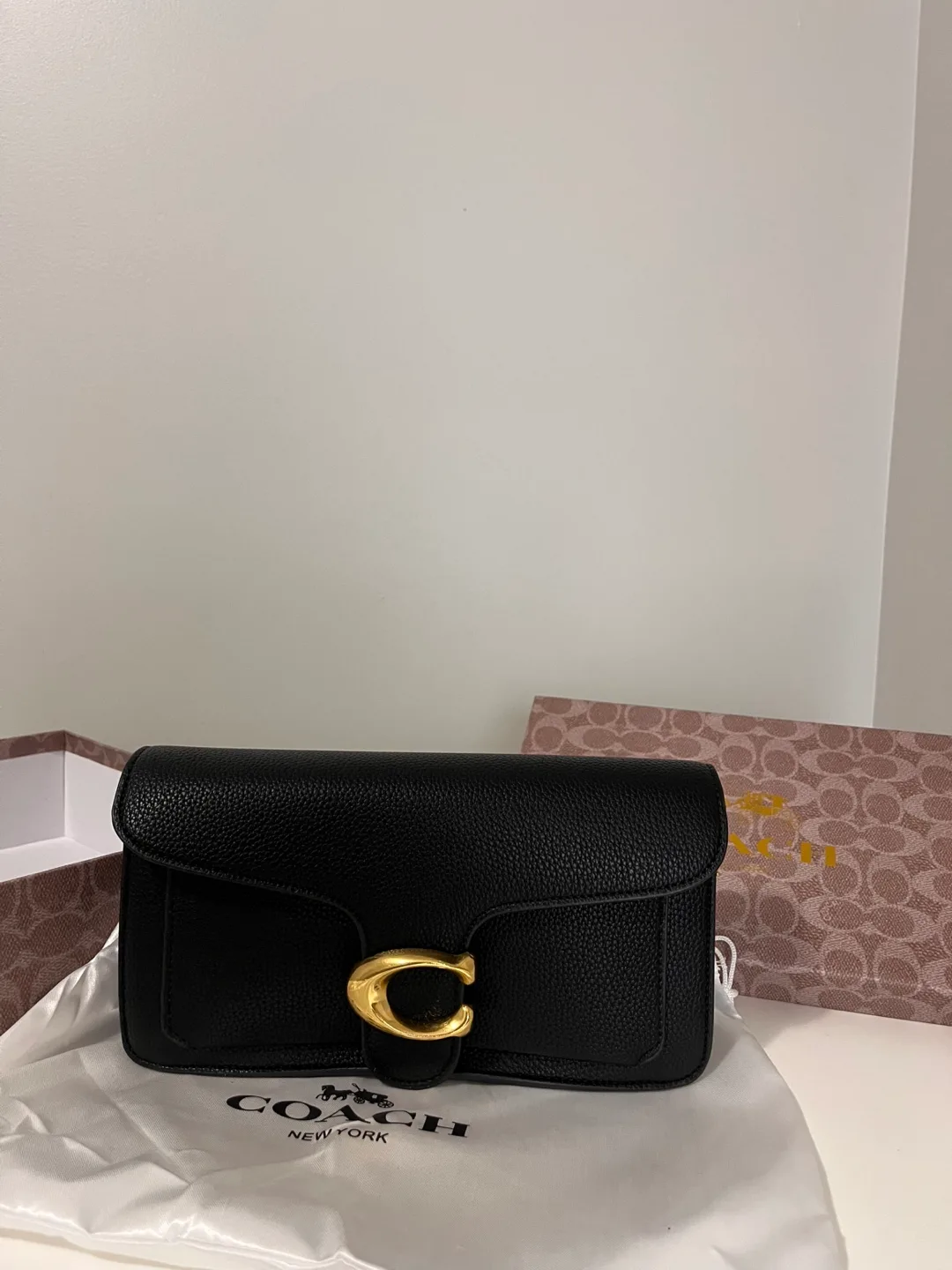 Coach Tabby Black Leather Shoulder Bag thumbnail