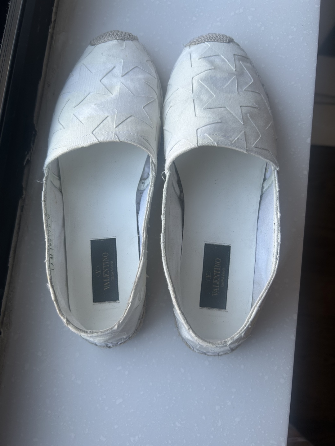 Valentino Garavani White Star Espadrilles Size 39