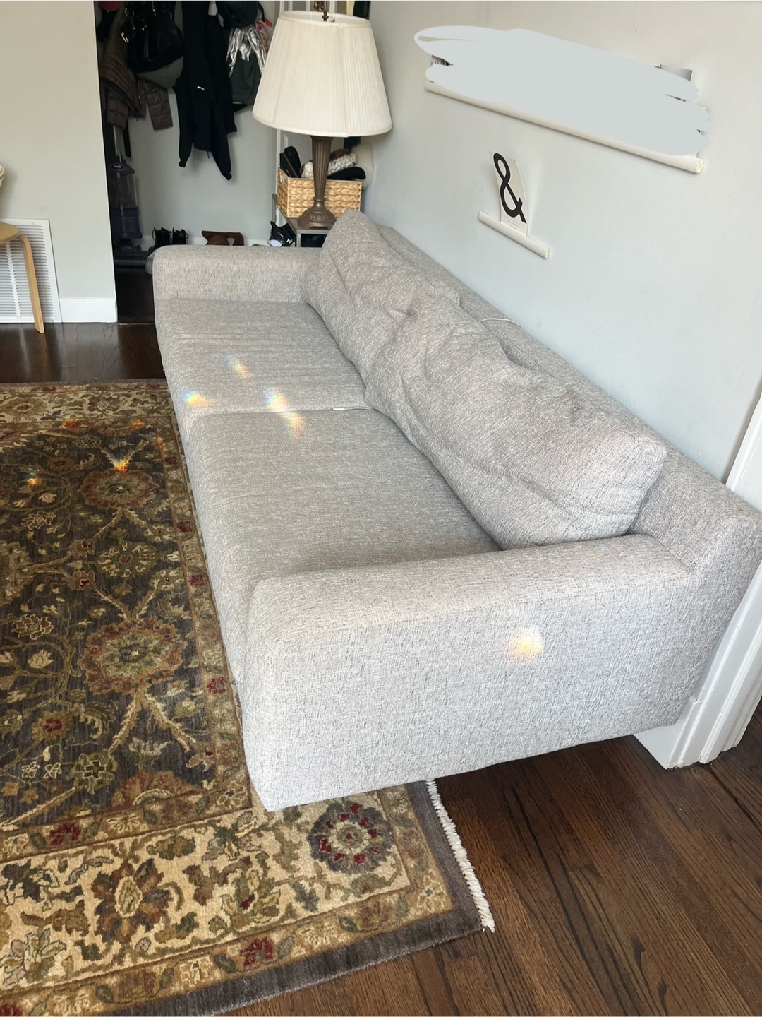 MOVING SALE! West Elm Eddy Sofa (82”) Grey - photo 3