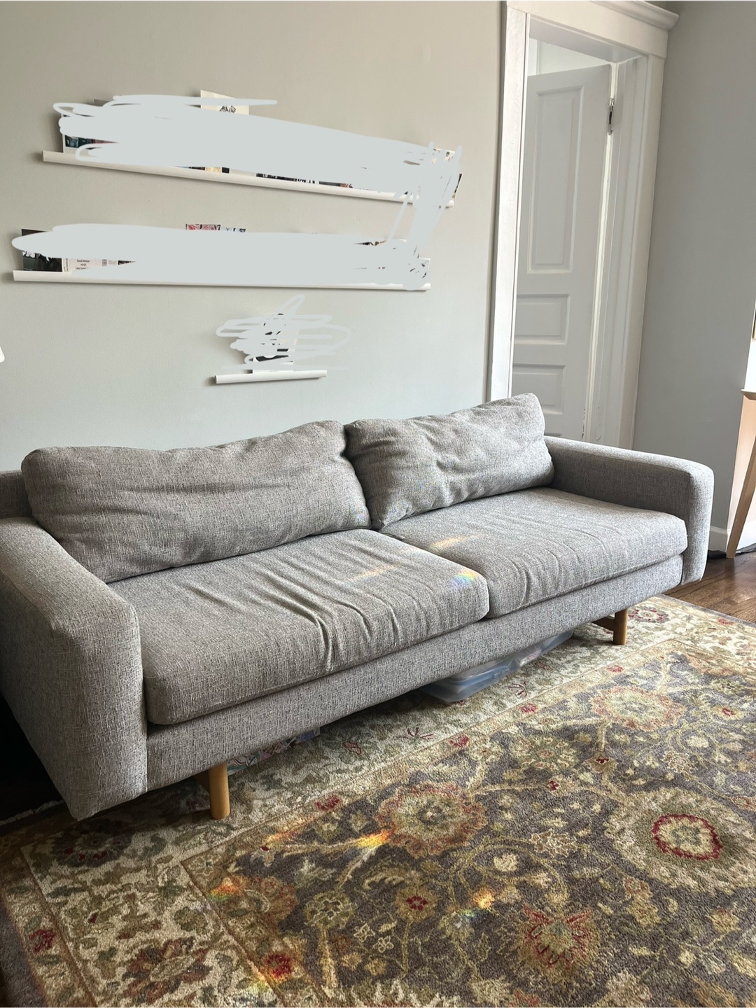 MOVING SALE! West Elm Eddy Sofa (82”) Grey - photo 4