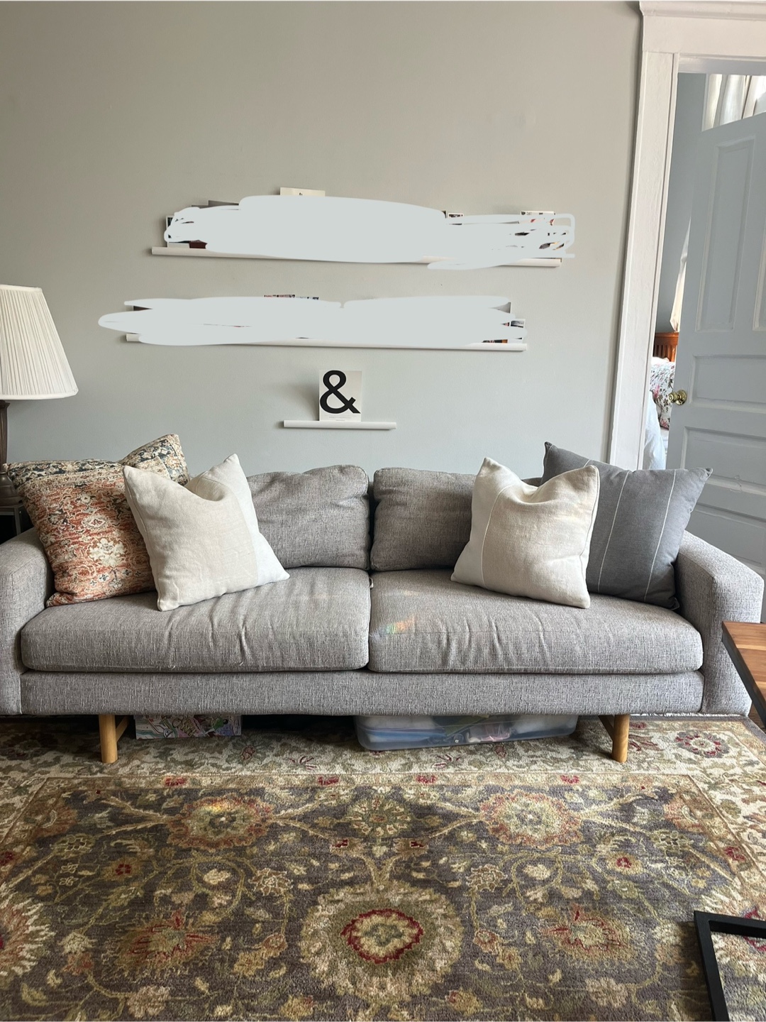 MOVING SALE! West Elm Eddy Sofa (82”) Grey