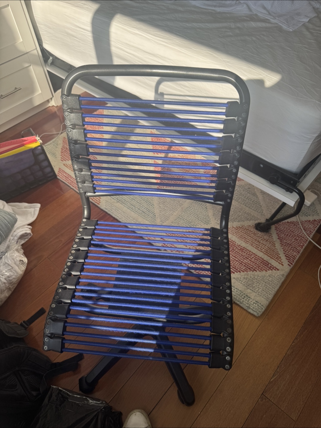 Blue Bungee Cord Office Chair