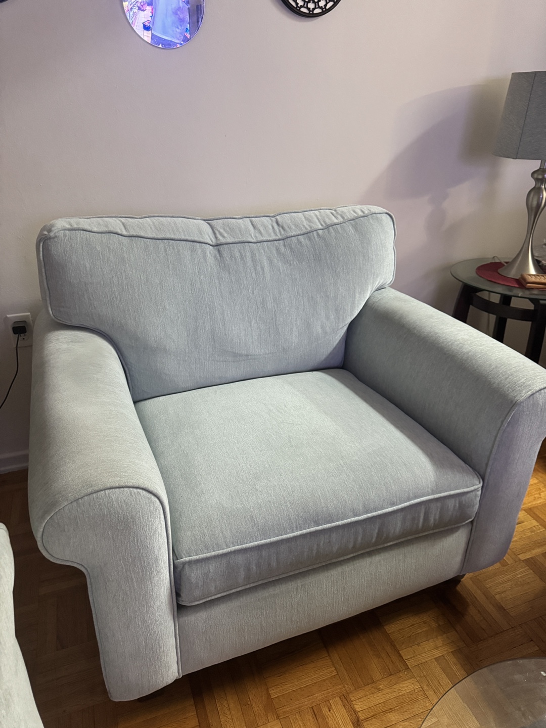 Sklar Peppler Home Light Blue Sofa, Loveseat, Chair & Ottoman - photo 2