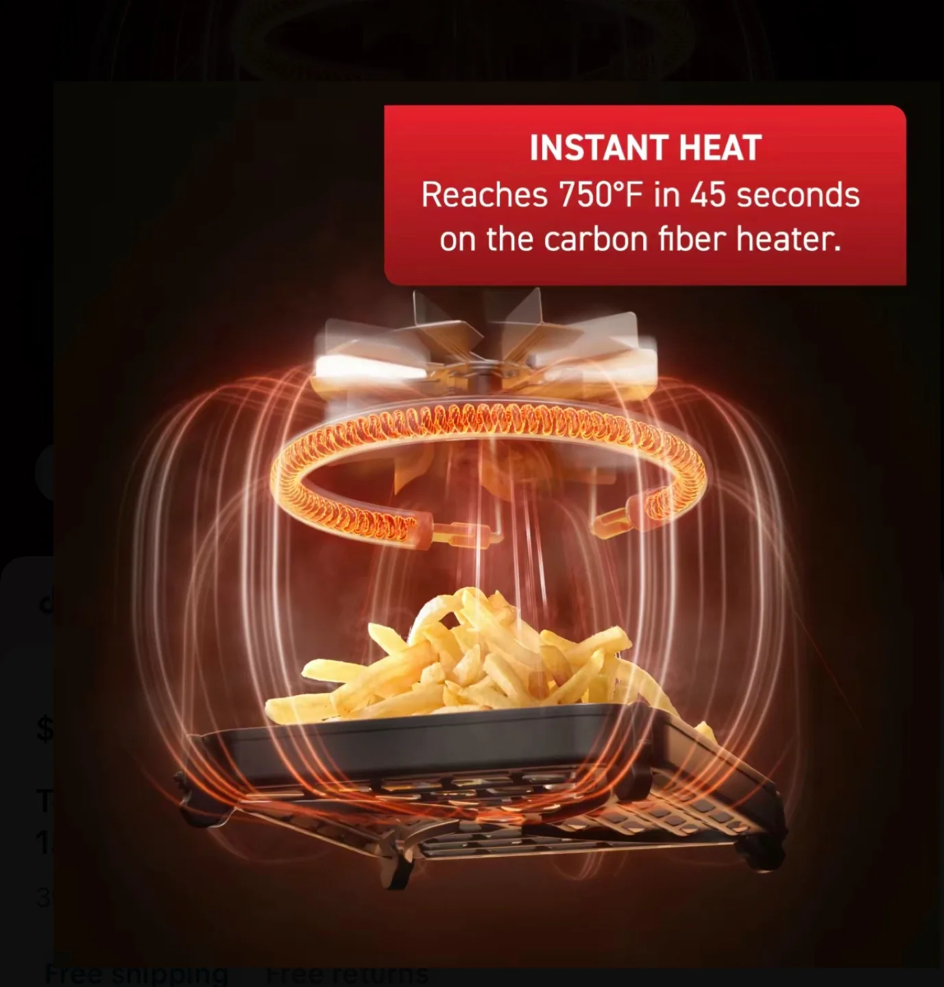 T-fal Easy Fry Collection Infrared Air Fryer 6.3 Quart image indicator(6)