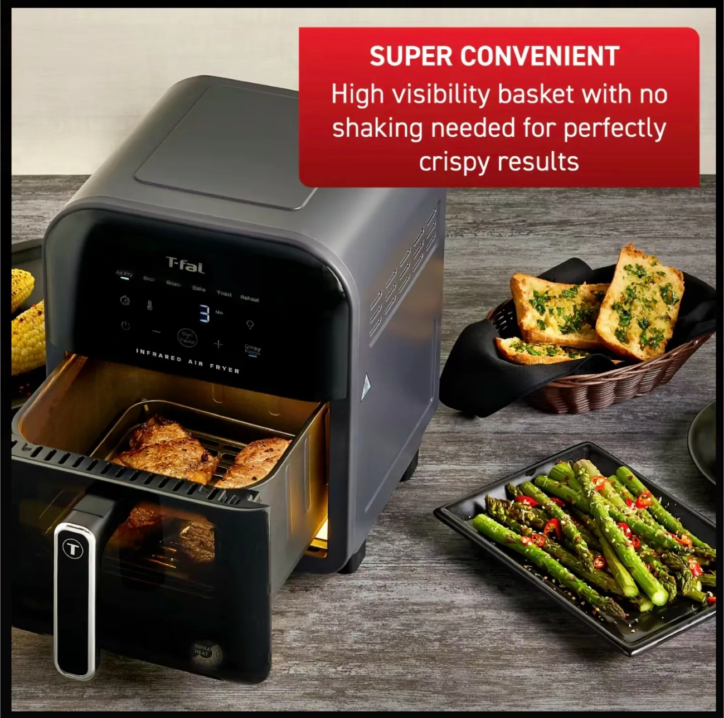 T-fal Easy Fry Collection Infrared Air Fryer 6.3 Quart image indicator(4)