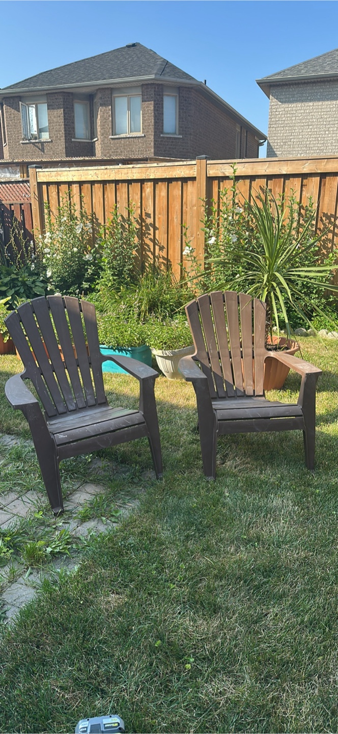 Outdoor Adirondack Chairs x2