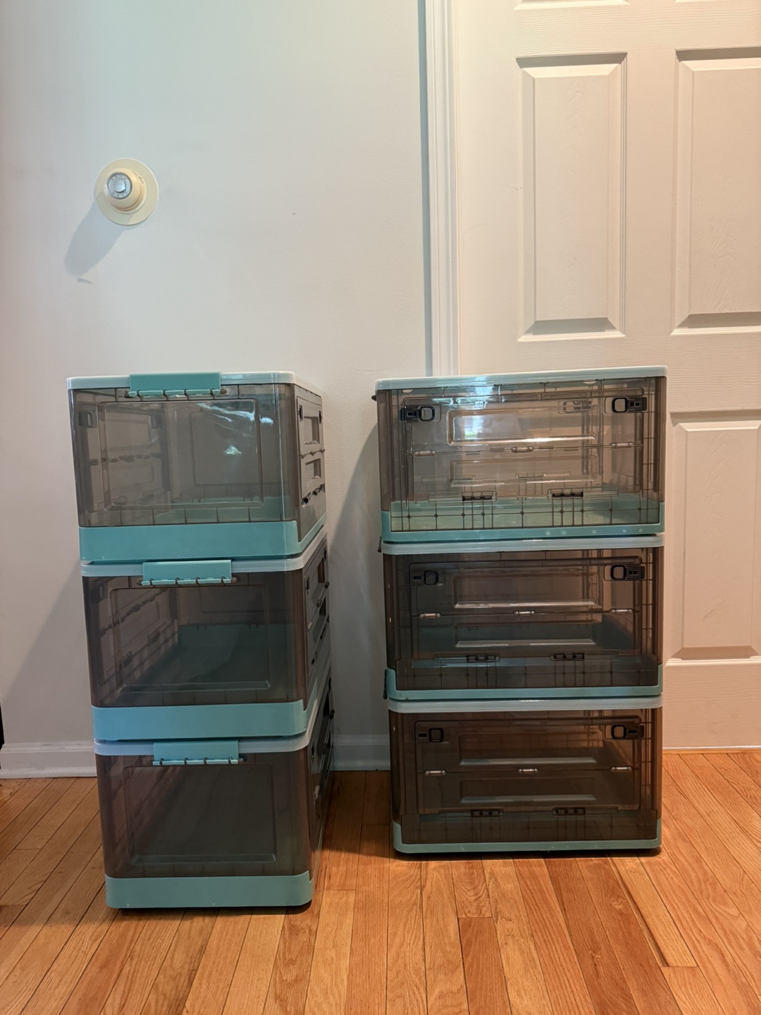 6 - Collapsible Storage Bins - Stackable & Foldable