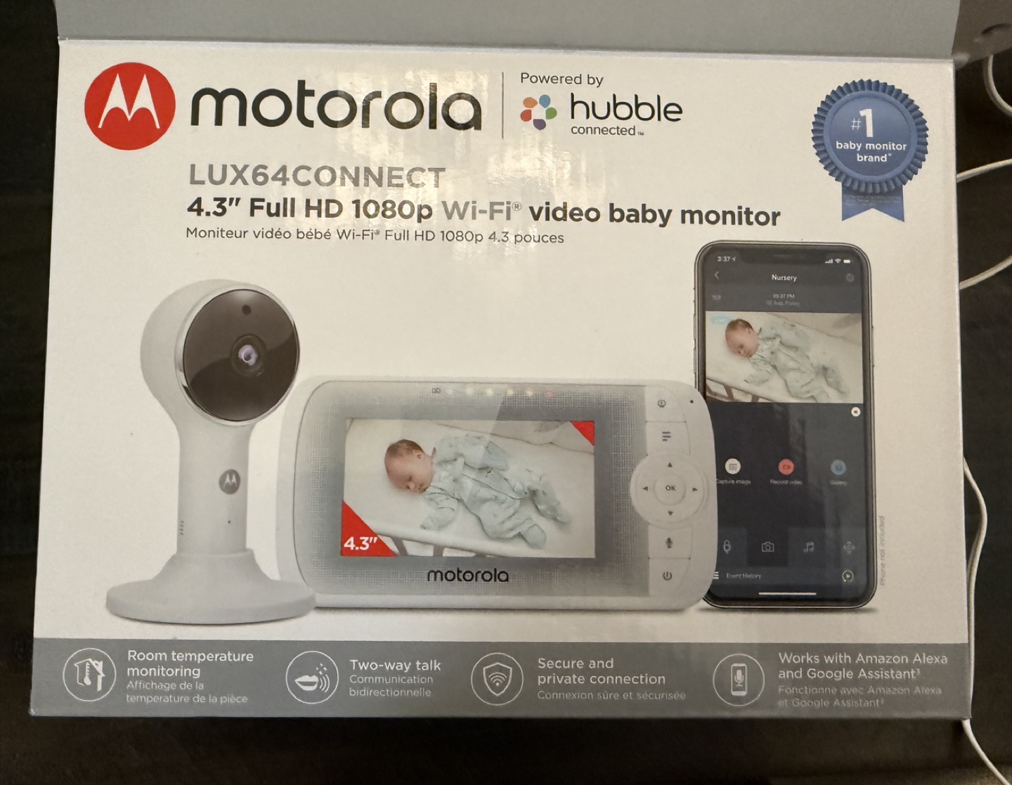 Motorola LUX64CONNECT 4.3" Video Baby Monitor
