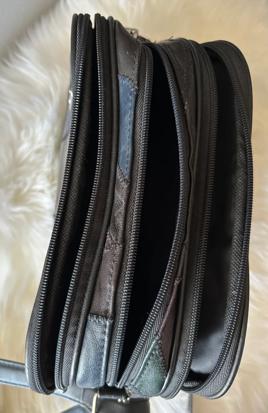 Bentley Genuine Leather Patchwork Crossbody Bag image indicator(3)