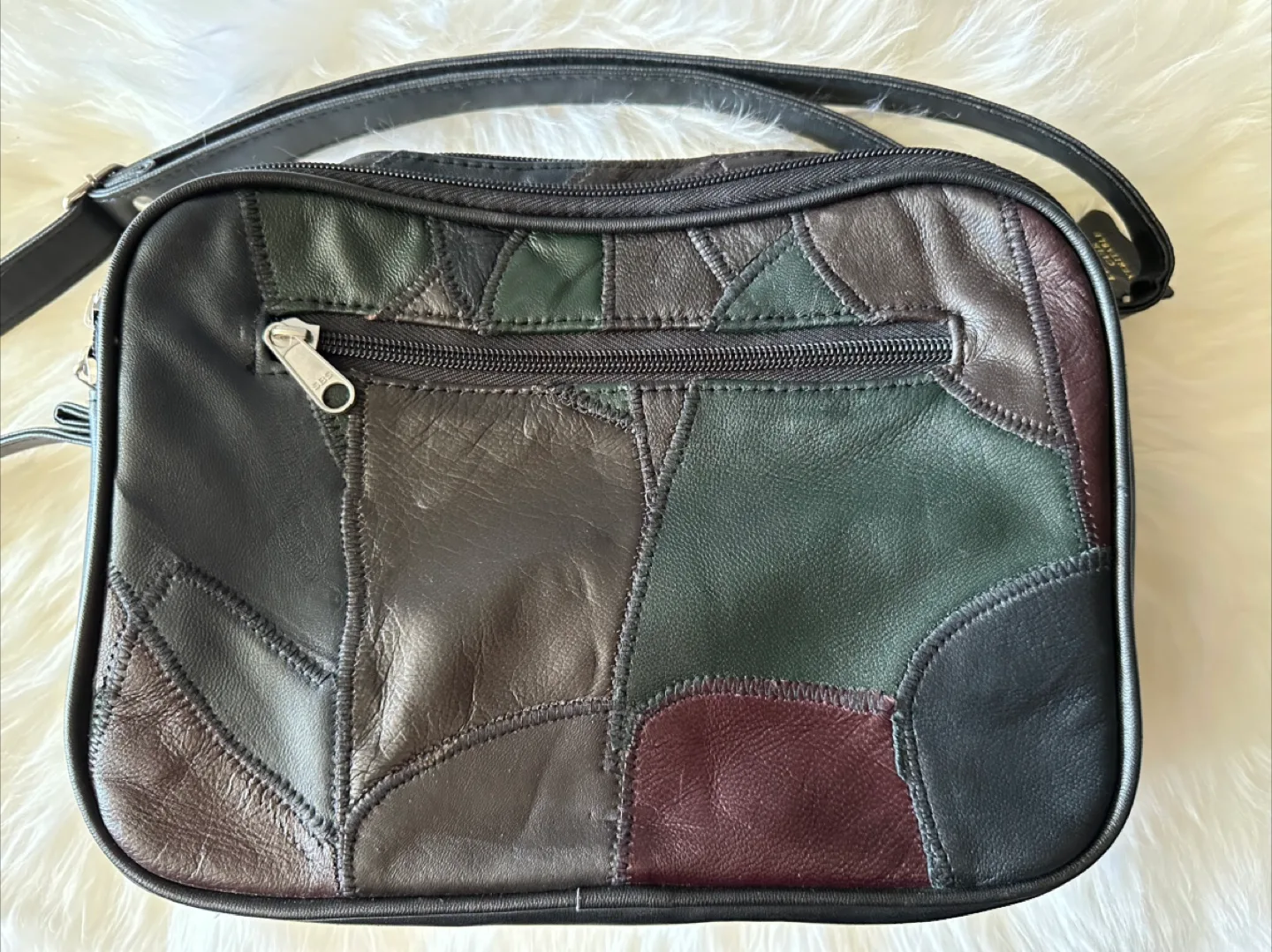 Bentley Genuine Leather Patchwork Crossbody Bag image indicator(2)