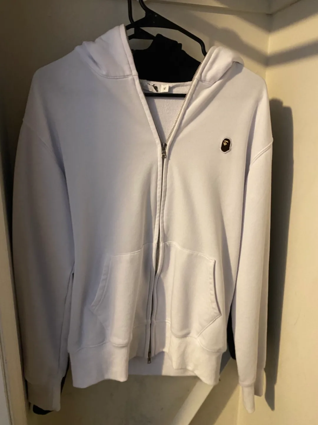 BAPE Full Zip Hoodie - White, XL asian size image indicator(2)
