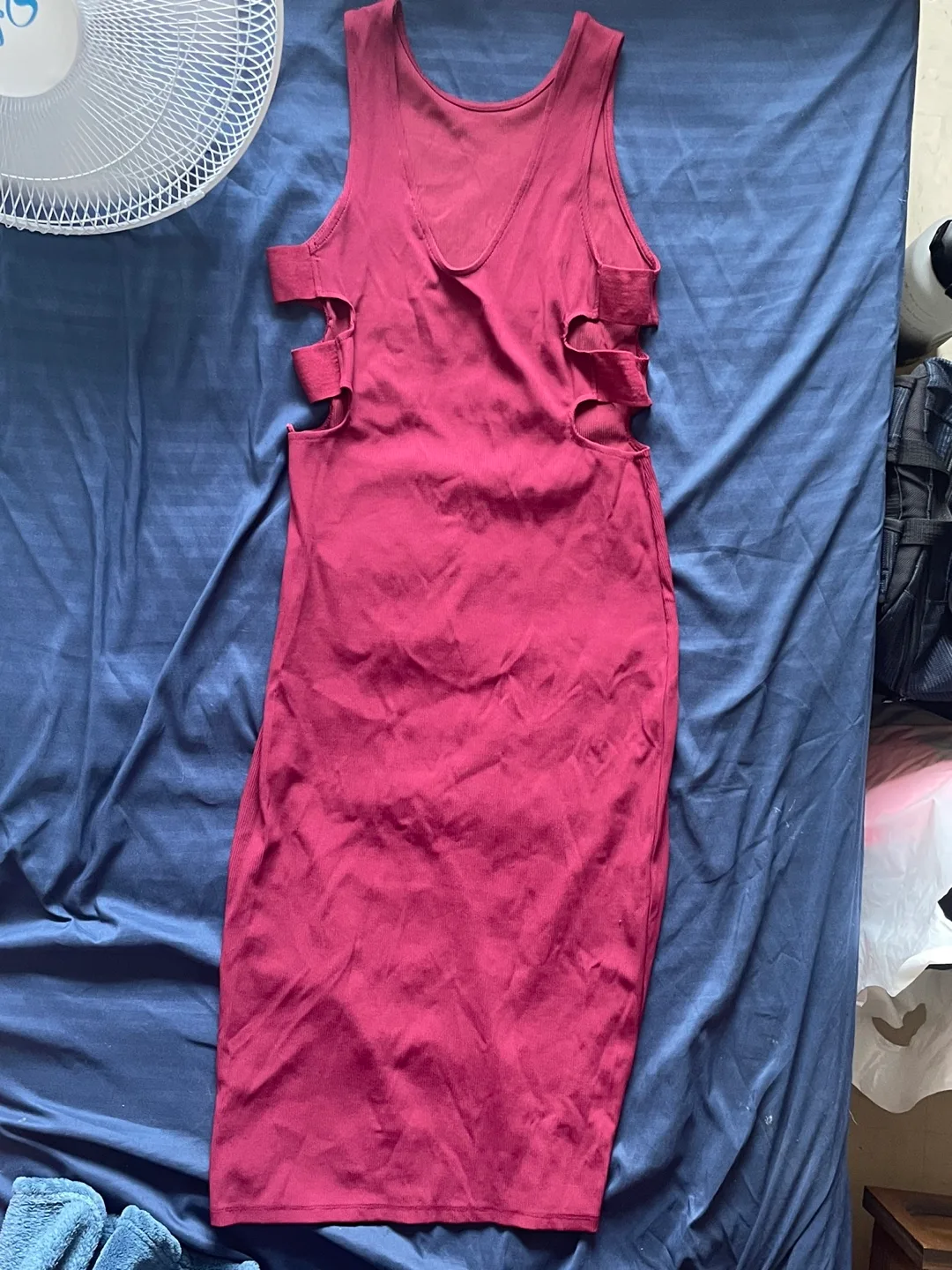 Topshot Burgundy Cutout Dress