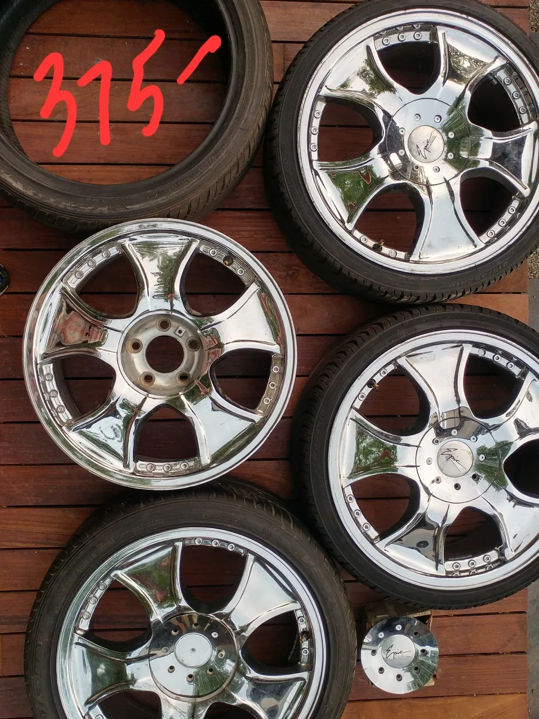 Chrome Epic Rims & Tires - Set of 4 thumbnail