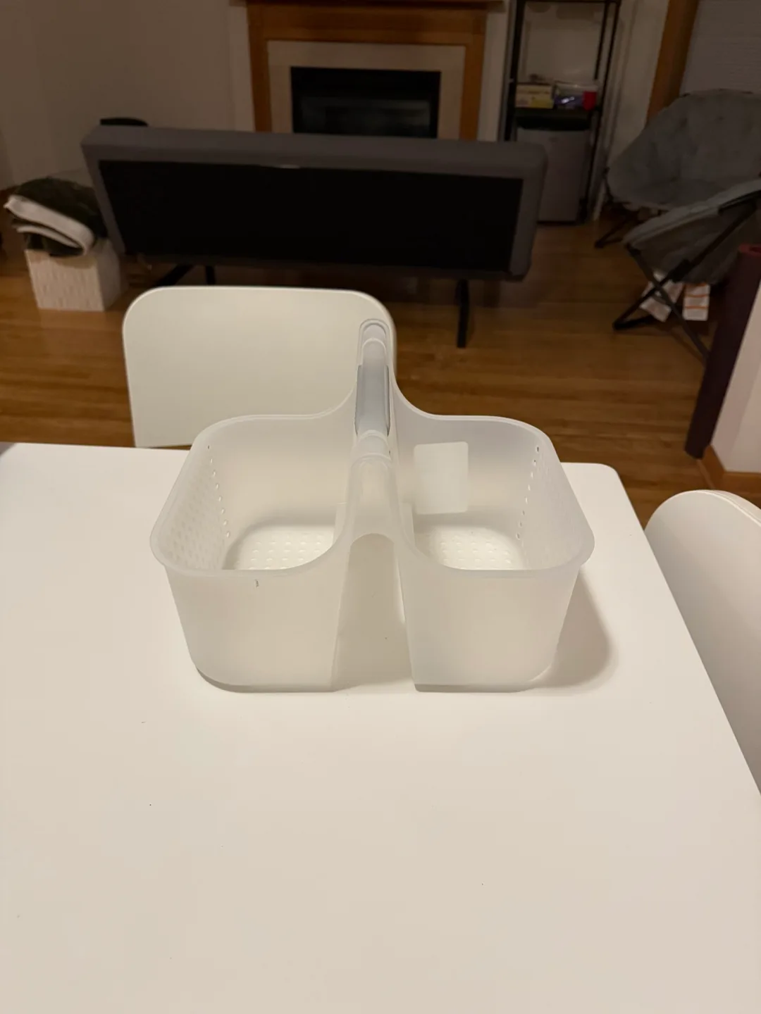 White Plastic Storage Caddy thumbnail