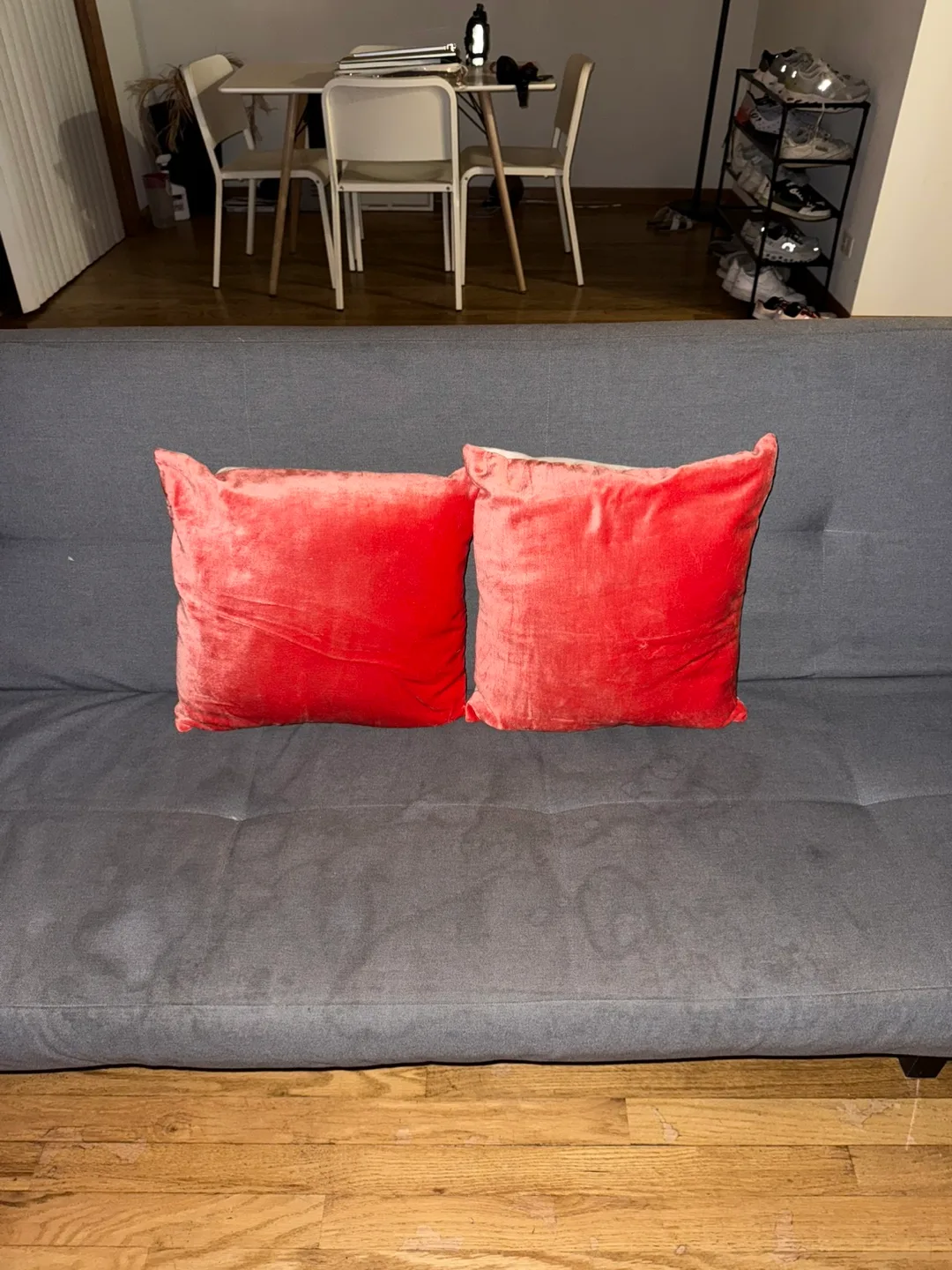Red Velvet Throw Pillows - Set of 2 thumbnail