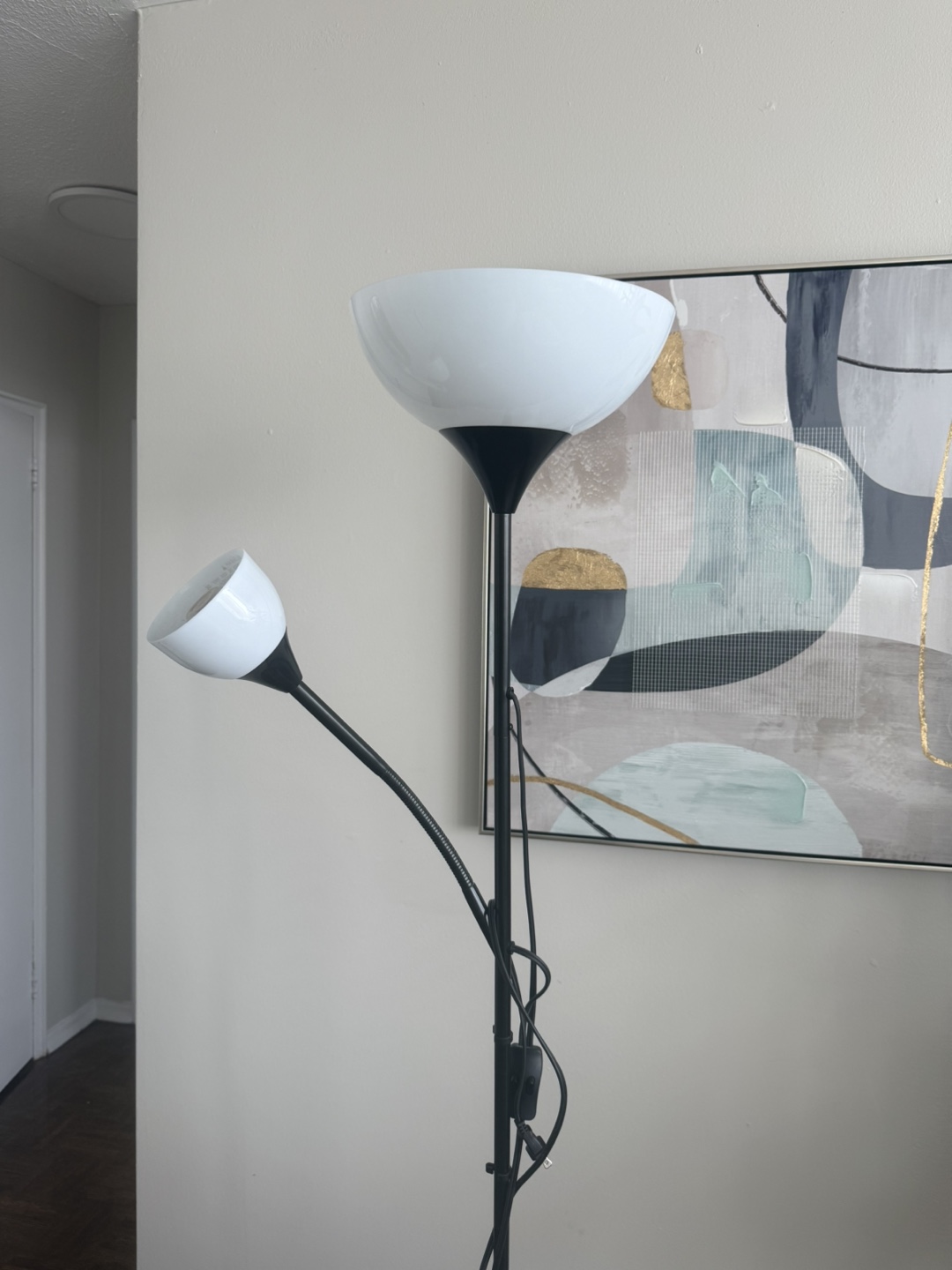 Floor Lamp - Black with Adjustable Reading Light - photo 2
