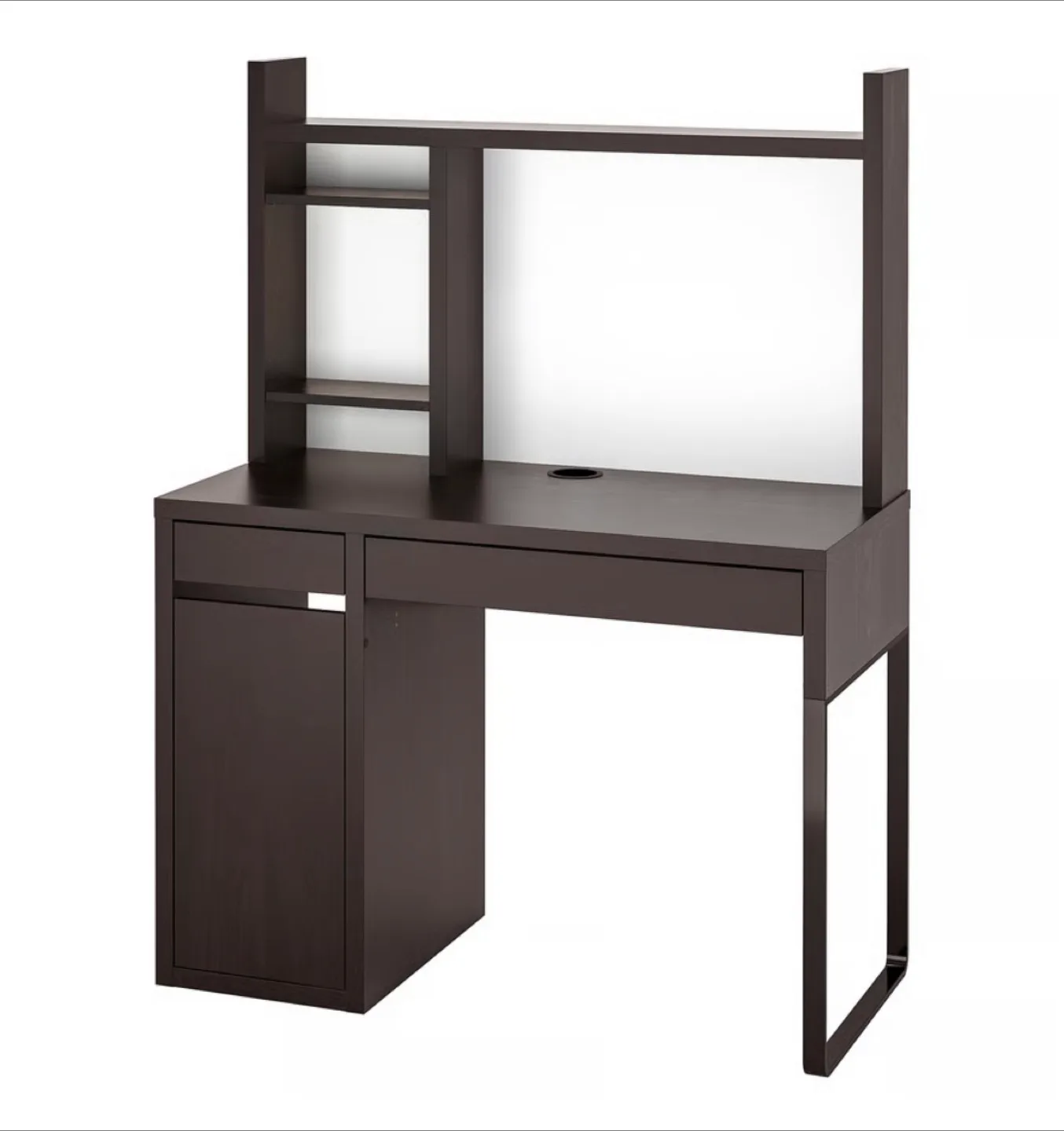 Black/brown micke desk with hitch thumbnail