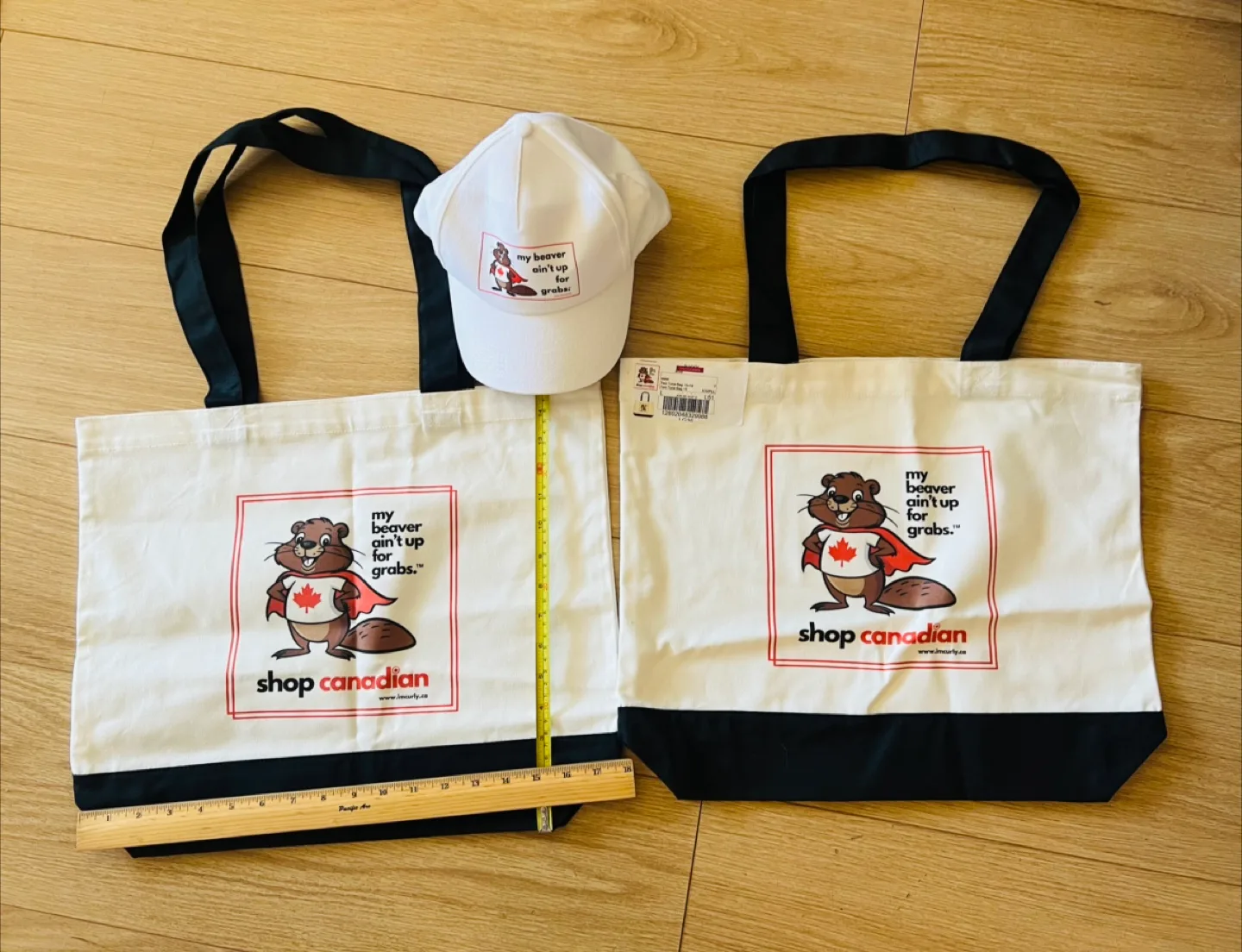 Shop Canadian Beaver Tote Bag & Hat Set thumbnail