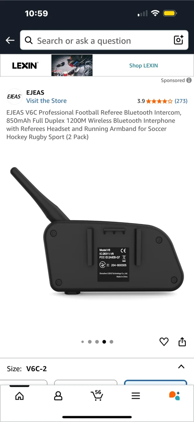 EJEAS V6C Football Referee Intercom (2 Pack) image indicator(4)