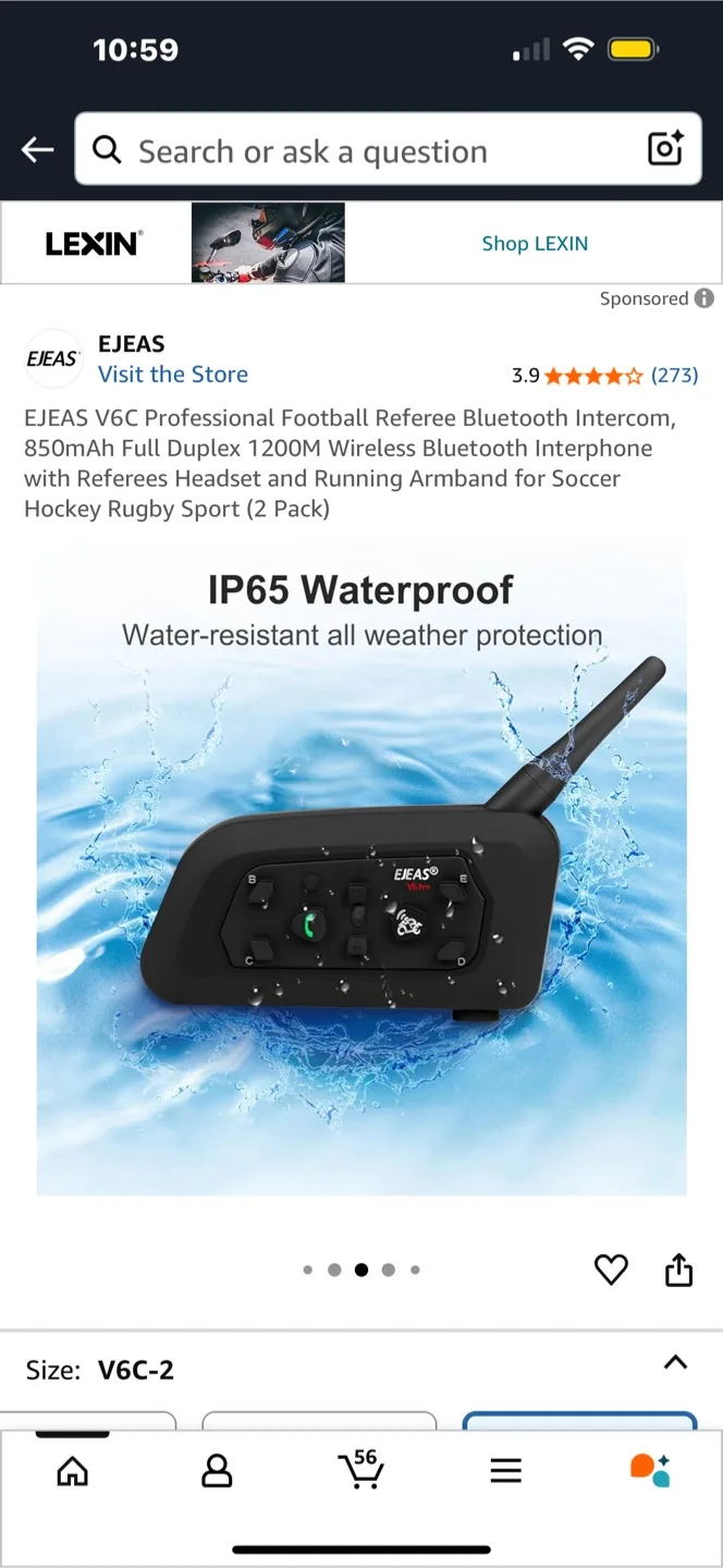 EJEAS V6C Football Referee Intercom (2 Pack) image indicator(3)