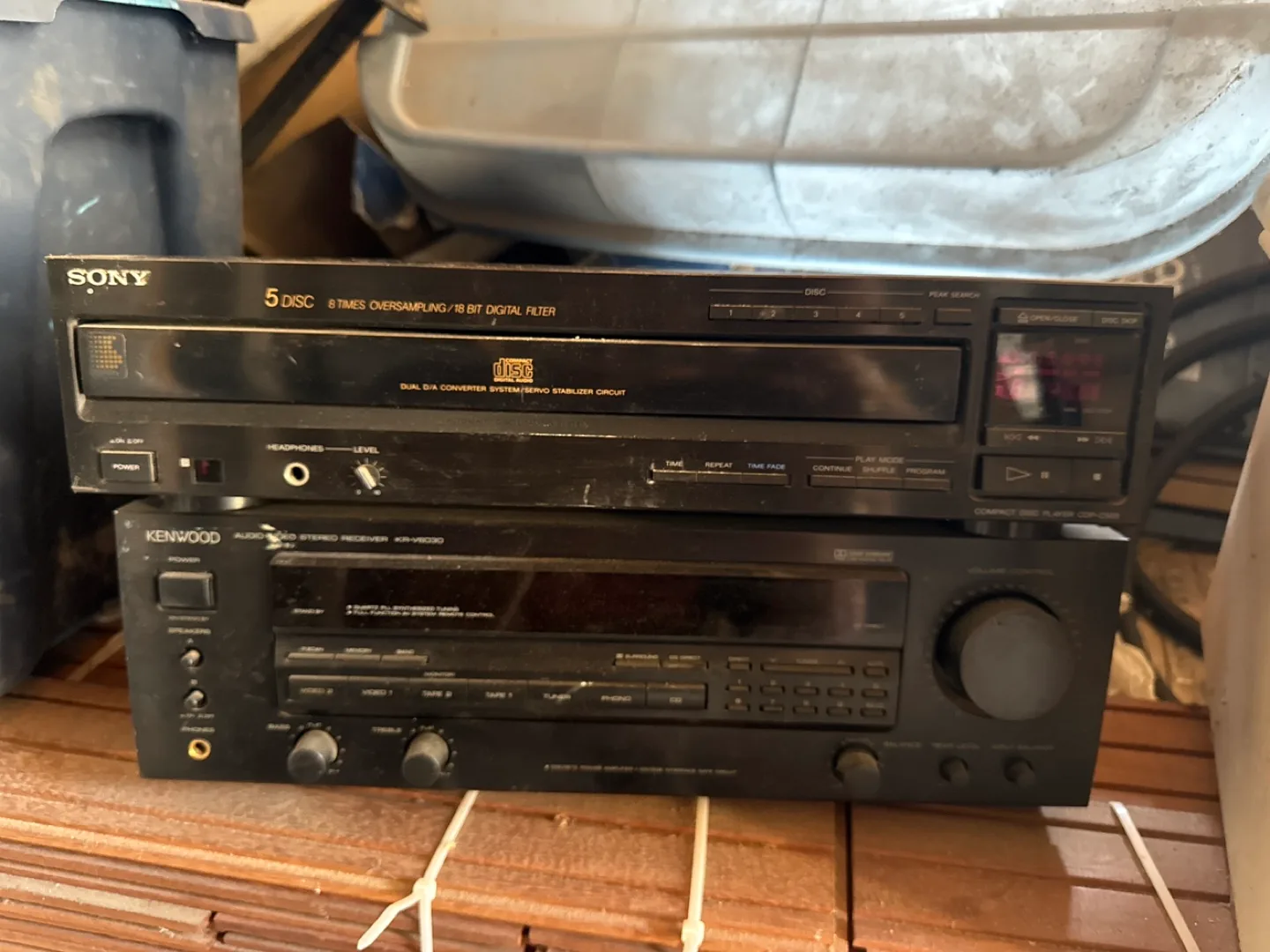 Sony 5 Disc Player & Kenwood Stereo Receiver thumbnail