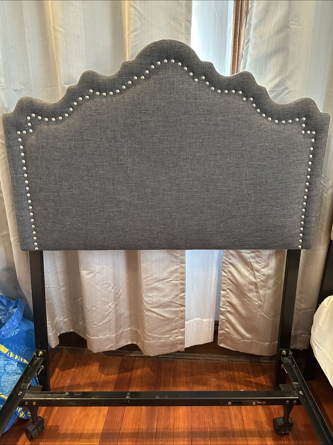 Upholstered Headboard with Nailhead Trim - photo 2