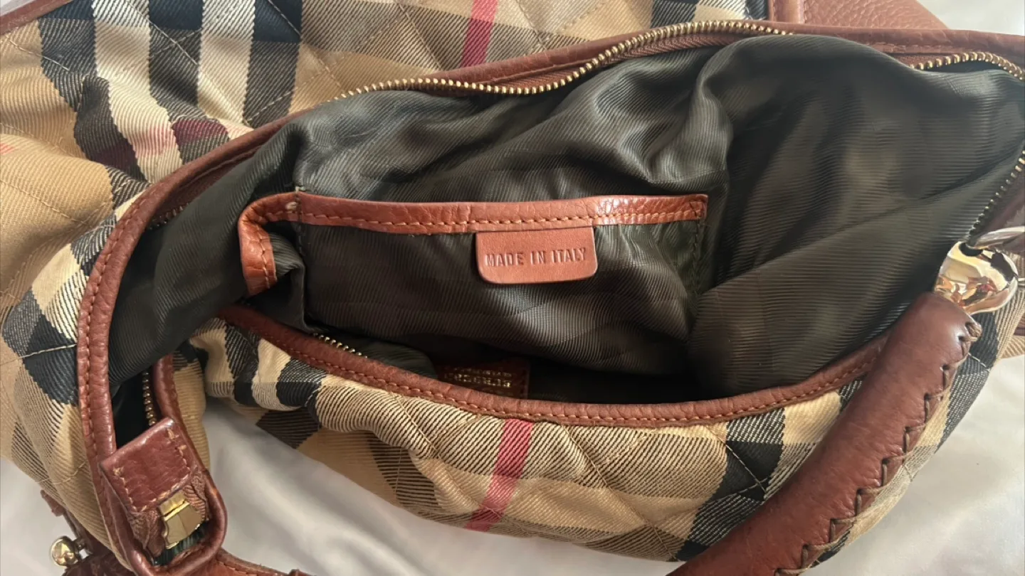Burberry Quilted Plaid Handbag image indicator(5)