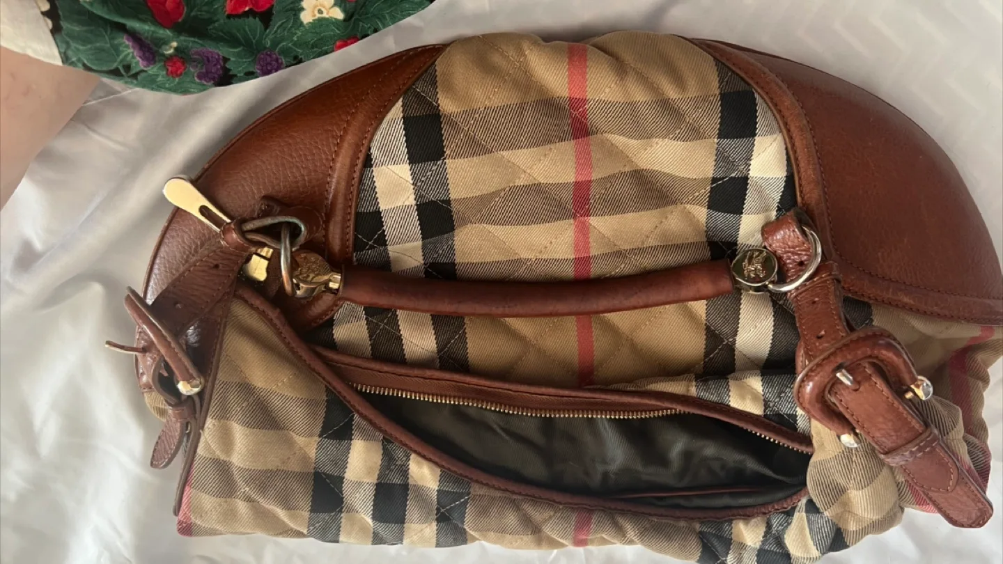 Burberry Quilted Plaid Handbag image indicator(3)