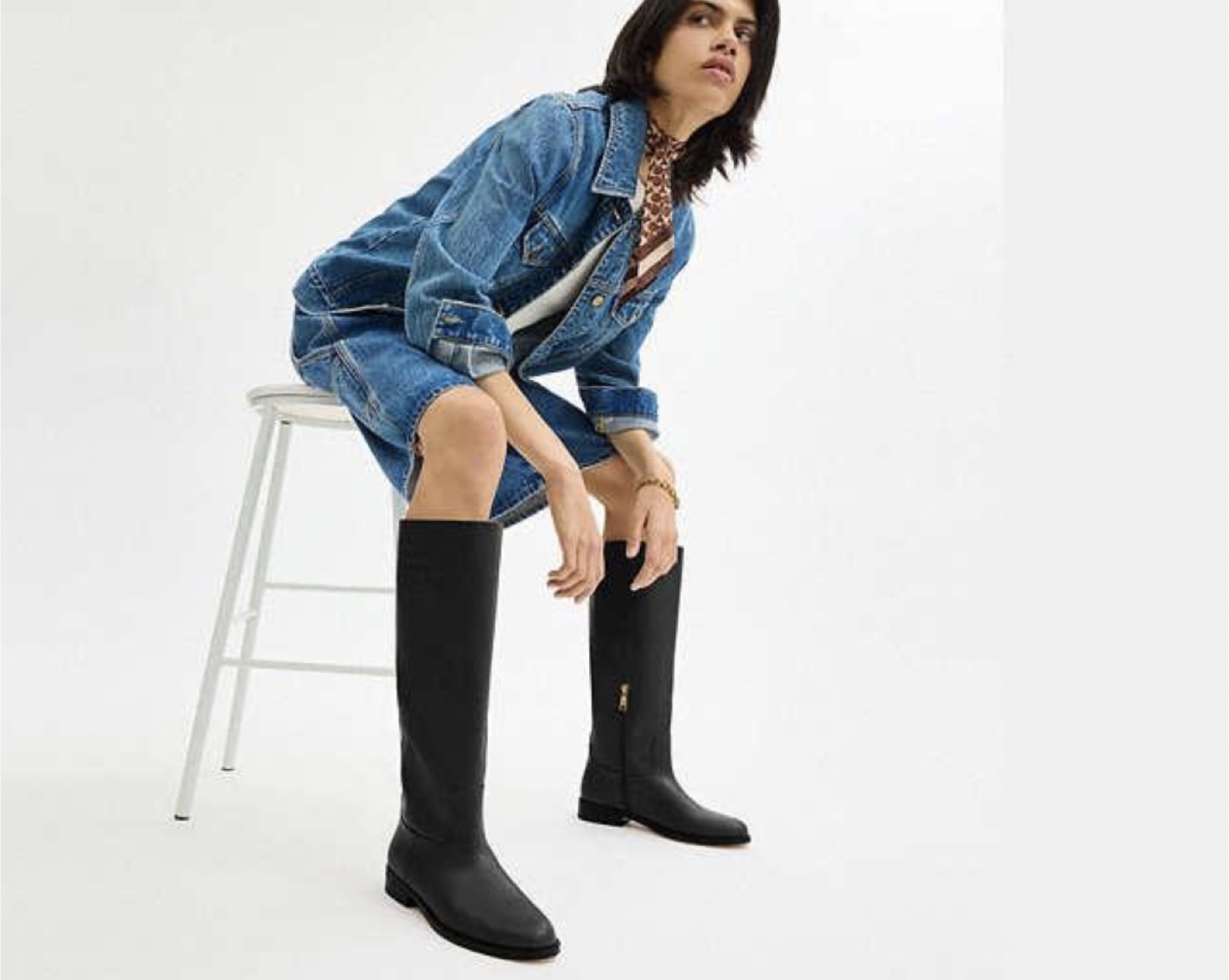 Coach Black Leather Riding Boots Size 7