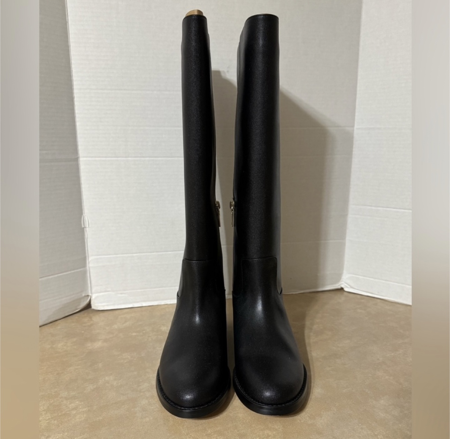 Coach Black Leather Riding Boots Size 7 - photo 4