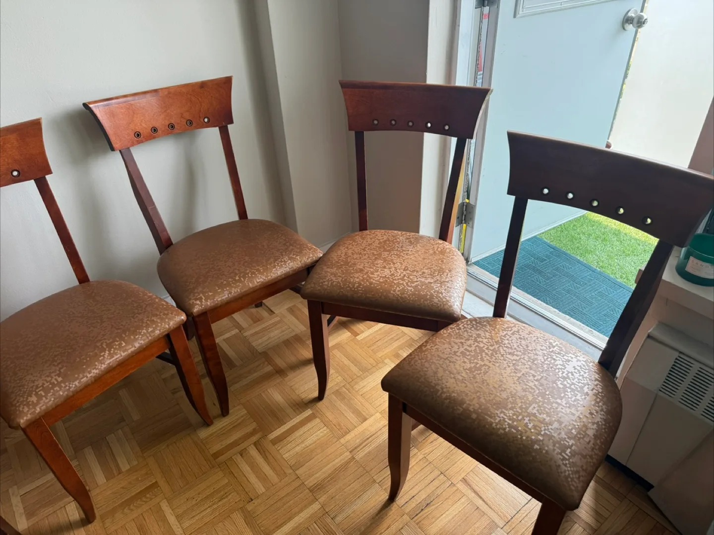4 sturdy wooden dining chairs image indicator(7)