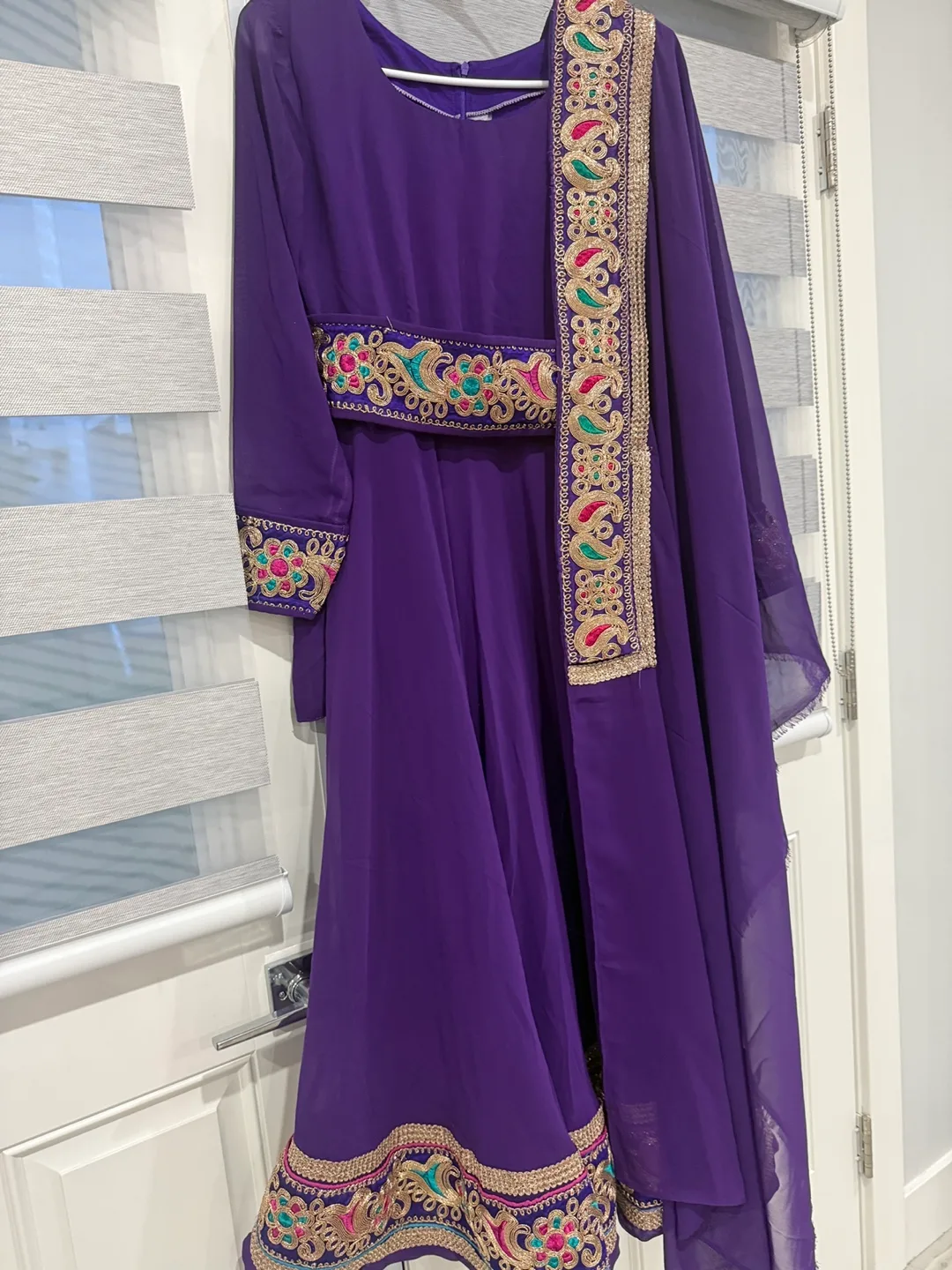Blue & Purple Salwar Kameez - Traditional Dress image indicator(3)