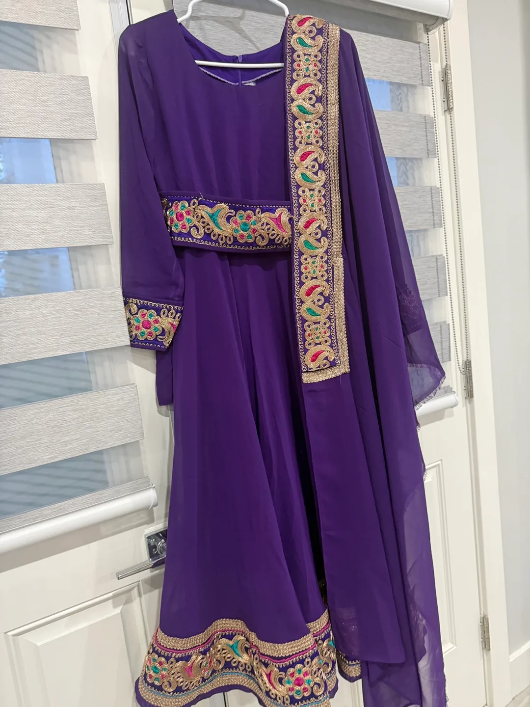 Blue & Purple Salwar Kameez - Traditional Dress image indicator(4)