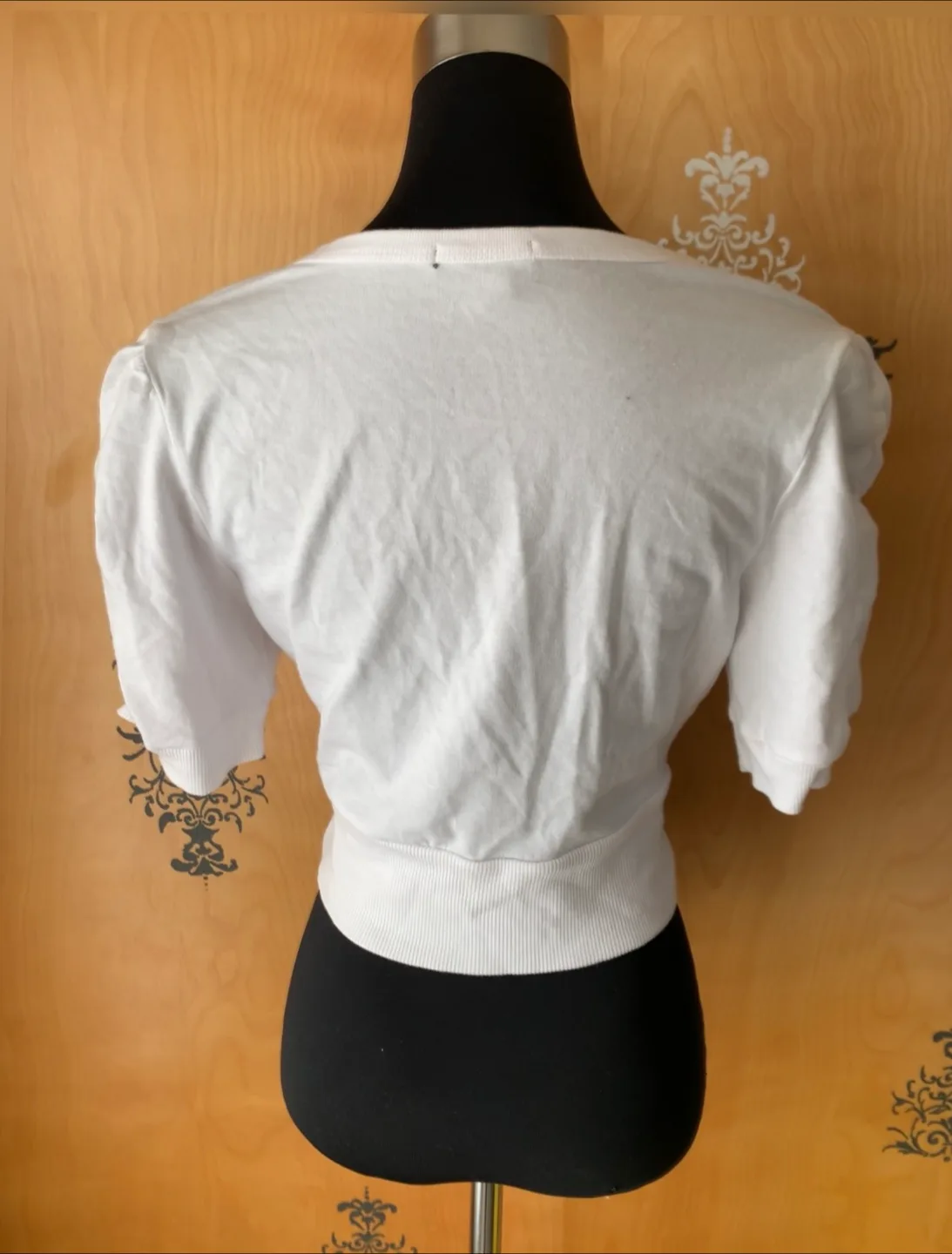 Vintage 2000s Y2K Button Up Crop Top S/M White image indicator(4)