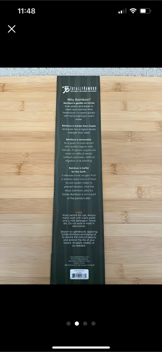 Lovely Brand new 20” Bamboo cutting board image indicator(2)