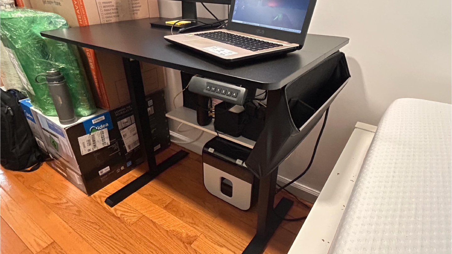 Height Adjustable Electric Standing Desk & home office chair